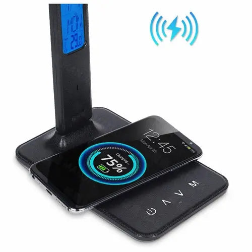 Lamp Plus 3 in 1 Lamp With Phone Charger, Clock And Thermostat One Stop Shop