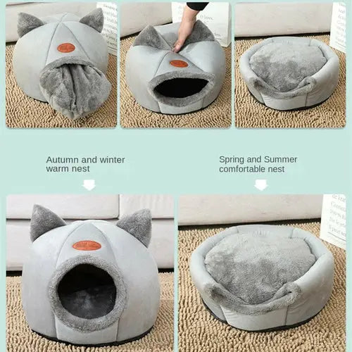 Cozy 2-In-1 Pet House Bed One Stop Shop